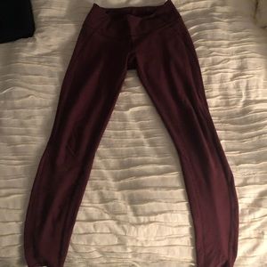 Size 8 Lululemon sangria leggings.